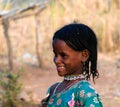 Portrait of tattooed Mbororo aka Wodaabe tribe woman Poli, Cameroon Royalty Free Stock Photo