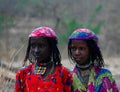 Portrait of tattooed Mbororo aka Wodaabe tribe woman Poli, Cameroon Royalty Free Stock Photo