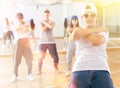 Teenage girl hip hop dancer during class Royalty Free Stock Photo