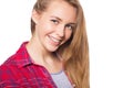 Portrait of teen girl showing dental braces. Royalty Free Stock Photo