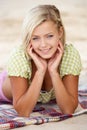 Portrait teenage girl on beach Royalty Free Stock Photo