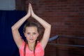 Portrait of teenage girl practicing yoga Royalty Free Stock Photo