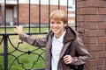 Portrait of teenager in jacket