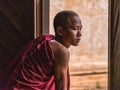 Teenager Myanmar Monk Royalty Free Stock Photo