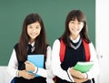 Portrait of teenagers girl student in classroom