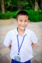 Portrait of Thai school boy in uniform.