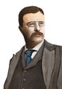 Portrait of Theodore Roosevelt Royalty Free Stock Photo