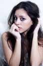 Portrait of a thinking girl Royalty Free Stock Photo