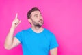 Portrait of thinking man with confused puzzled face on studio isolated background. Man thinking, pensive expression