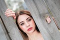 Portrait of thoughtful brunette Royalty Free Stock Photo