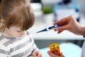 Little patient with pediatrician