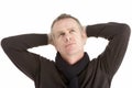Portrait Of Thoughtful Middle Aged Man Royalty Free Stock Photo