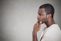 Portrait thoughtful young man Royalty Free Stock Photo