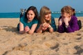 Portrait of three attraktive girls Royalty Free Stock Photo