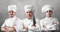 Portrait of three chefs