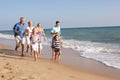 Portrait Of Three Generation Family On Beach