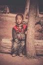 Portrait of a Tibetan boy Royalty Free Stock Photo