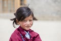 Portrait Tibetan girl in a lesson on Sport in Druk White Lotus School, Leh, India