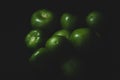 Portrait of tomatillo, Mexican husk tomato, selective focus Royalty Free Stock Photo