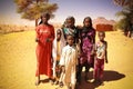 Portrait of Toubou, or Tubu people in the Demi village , Fada, Ennedi, Chad Royalty Free Stock Photo