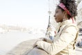 Portrait of tourist woman in London. Royalty Free Stock Photo