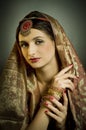 portrait with traditionl costume Royalty Free Stock Photo