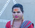 Portrait of transgender at kinnar akhada in kumbh mela