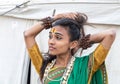 Portrait of transgender at kinnar akhada in kumbh mela