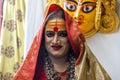 Portrait of transgender at kinnar akhada in kumbh mela