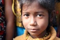 Portrait of tribal children in a village Kumrokhali, India Royalty Free Stock Photo