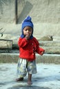 Portrait of tribal children in a village Kumrokhali, India Royalty Free Stock Photo