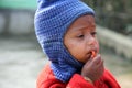 Portrait of tribal children in a village Kumrokhali, India Royalty Free Stock Photo