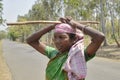 Portrait of tribal lady at jhargram west bengal