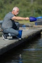 portrait trout fish farm Royalty Free Stock Photo