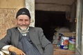 Portrait of Turkish Anatolian Shopkeeper man with blue eyes