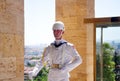 Portrait of Turkish soldier on guard at Ataturk Mausoleum in Ankara, Turkey