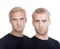 Portrait of twin brothers Royalty Free Stock Photo