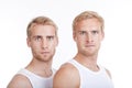 Portrait of twin brothers Royalty Free Stock Photo