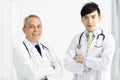 Portrait of two smiling doctors standing Royalty Free Stock Photo