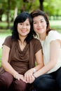 Portrait of two asian women Royalty Free Stock Photo