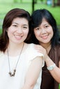 Portrait of two asian women Royalty Free Stock Photo