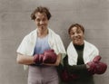 Portrait of two boxers Royalty Free Stock Photo