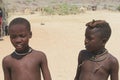 Portrait of two boys of the Himba tribe, Damaraland, Namibia