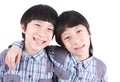 Portrait of two boys, twins