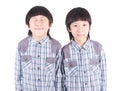 Portrait of two boys, twins