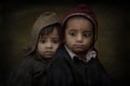 Portrait of two children from Bikaner India.