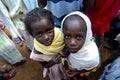 Portrait of the two ethiopian girls. Royalty Free Stock Photo