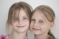 Portrait of the two girl child Royalty Free Stock Photo