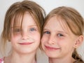 Portrait of the two girl child Royalty Free Stock Photo