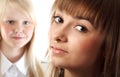 Portrait two girls Royalty Free Stock Photo